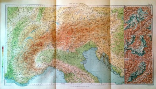 Carta geografica antica catena - carta,