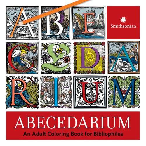 Abecedarium adult coloring - abecedarium:,