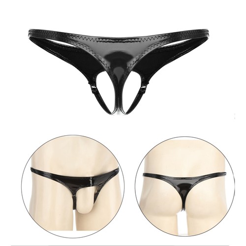 Slip uomo wetlook pelle