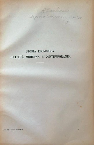 Storia economica dell eta - economica, dell'eta'