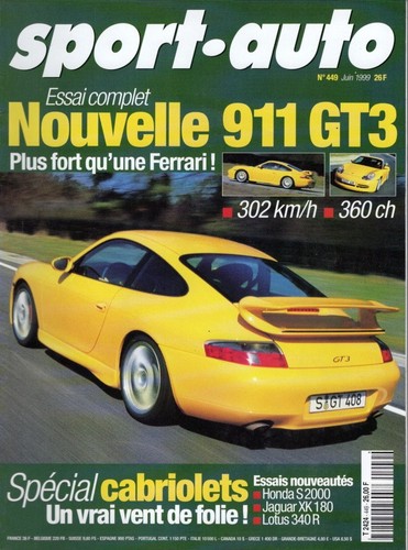 Sport auto 449 1999 porsche - auto,