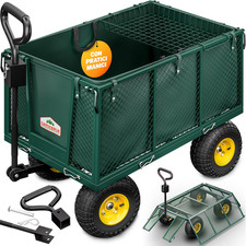 ® Carrello Portatutto Con Ruote 550 Kg Rimorchio Carretto Grande Da Giardino Con