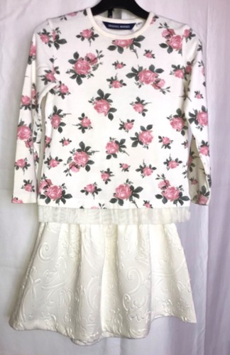 Set gonna floreale - , bianca