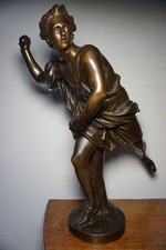 Antica statuina in bronzo da