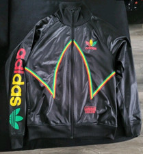 Adidas Chile 62 Giacca Giacca Giacca Vintage Giamaica Reggae Rasta Bob Marley Taglia S C
