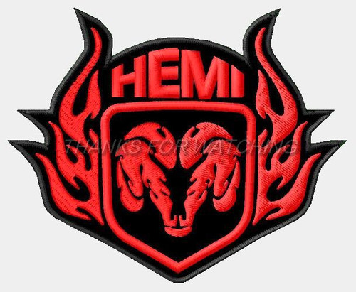 Dodge hemi embroidered patch - embroidered,
