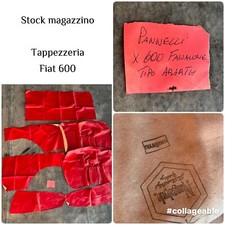 tappezzeria pannelli completa fiat 600/d abarth rossi orig. epoca