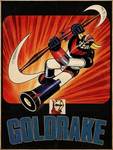 Poster goldrake vintage anime - goldrake,