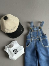 Set Bambole Tuta Jeans Cap Top