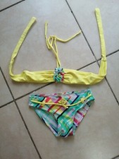 costume mare bikini 2 pezzi abbigliamento bambina 3 4 anni giallo verde