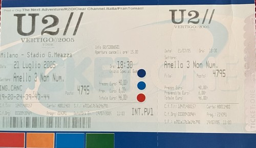 Vertigo tour 2005 milan - -,