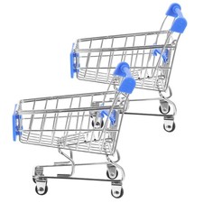  Carrello della spesa in miniatura da 2 pezzi: piccolo carrello da supermercato
