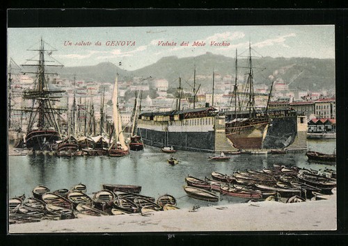 Cartolina genova veduta dal - genova,,