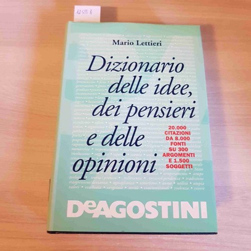Dizionario delle idee dei - delle, idee,