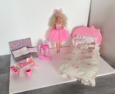 Barbie LETTO Sweet Roses #5620+ABITO Barbie Sweet Roses+ACCESSORI vintage 1987