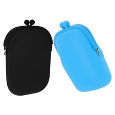  2 Pcs Portamonete Piccolo Silicone Portafoglio Borsa Per Piccole