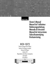 Rotel rcd 1072 - lettore, cd