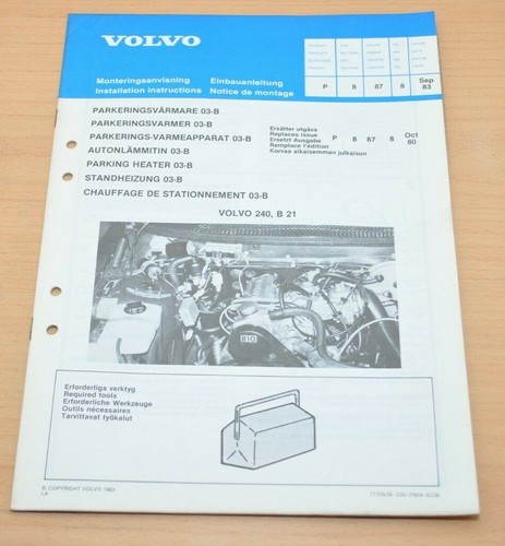 Volvo 240 b21 - b21, standheizung