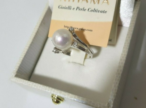 Anello nihama oro bianco - anello,