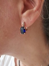 orecchini donna imitazione gioielli antichi in oro Rosa 14 Kt.  