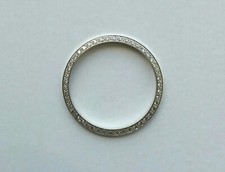 LUNETTA Bezel "Custom" Oro Bianco 18kt con Diamanti per ROLEX Datejust (plexi)