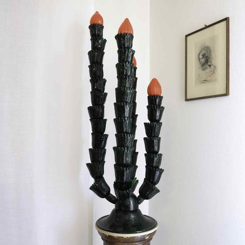 Scultura cactus vetro - scultura, in