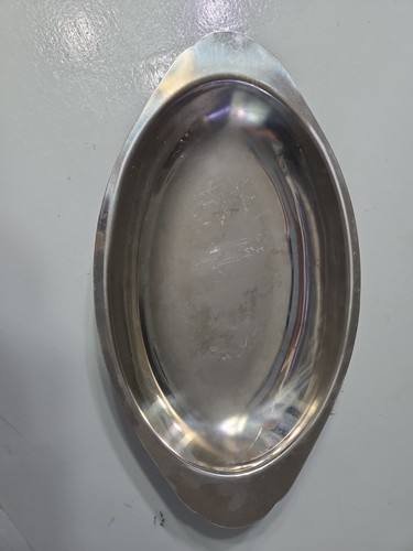 Piatto ovale placcato argento