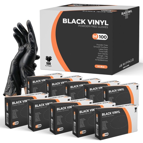 Guanti vinile nero praima - guanti, in