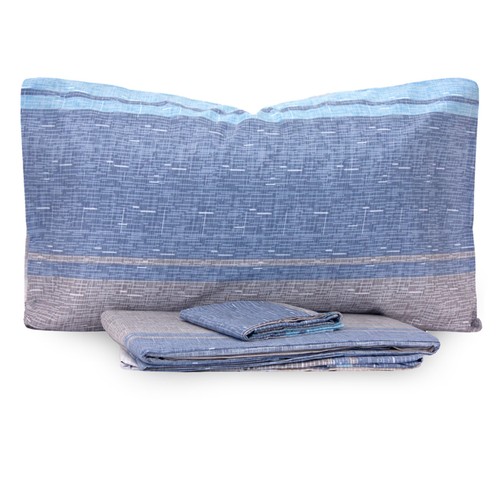 Completo lenzuola blue - blue, grid