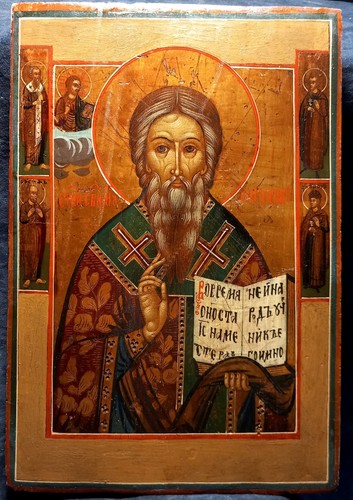 Antica icona russa santo - icona,