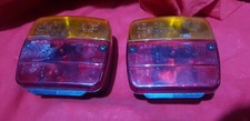 COPPIA FANALI FARO POSTERIORE PER BARCA CARRELLO APPENDICE CARAVAN RIMORCHIO