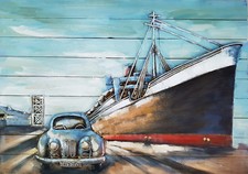 Quadro tridimensionale Moderno Design in Rilievo Cromer 3D 82x120 cm