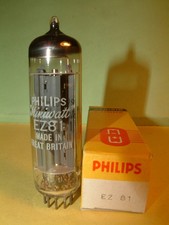 EZ81 PHILIPS MINIWATT TUBE RECTIFIER MULLARD MADE NOS TESTED BY TV7 TUBE TESTER