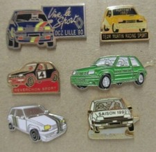 LOT DE 6 PIN'S RENAULT R5 GT TURBO / R5 ALPINE - SPORT-AUTO - RALLYE
