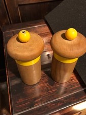 SET SALIERA E PEPIERA COLE & MASON LEGNO / ACCIAIO ENGLAND MADE VINTAGE