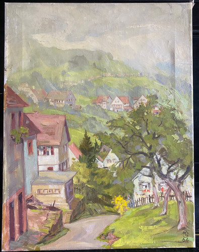 Monogramma 1964 dipinto olio - a,