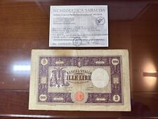 REGNO D'ITALIA LIRE 1000 GRANDE M FASCIO 2° TIPO 12 12 1942 RARA certificata qBB