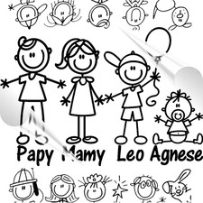 Adesivo Famiglia Auto