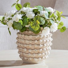 Beige Rustic Farmhouse Vase