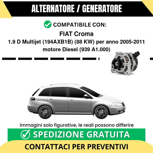 Alternatore fiat croma d - 1.9,