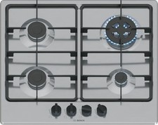 Fornello Piano Cottura BOSCH 4 Fuochi a Gas Inox da Incasso Griglie in Ghisa WOK