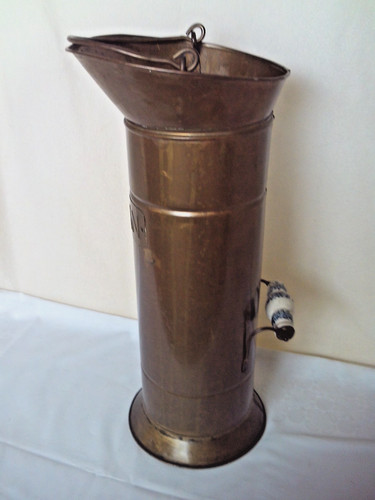 Contenitore carbone ottone - , 5