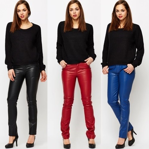 Pantalone skinny look pelle - look,