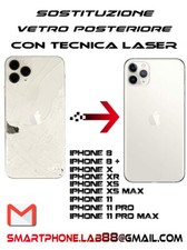 Riparazione Cambio Sostituzione Vetro Posteriore back glass Apple iPhone 11 PRO