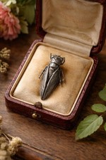 Antica Rara Spilla Cicala In