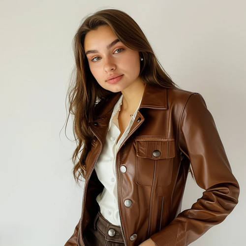 Giacca donna marrone - , vera
