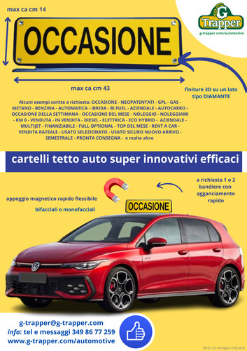 Cartelli tetto auto calamitati
