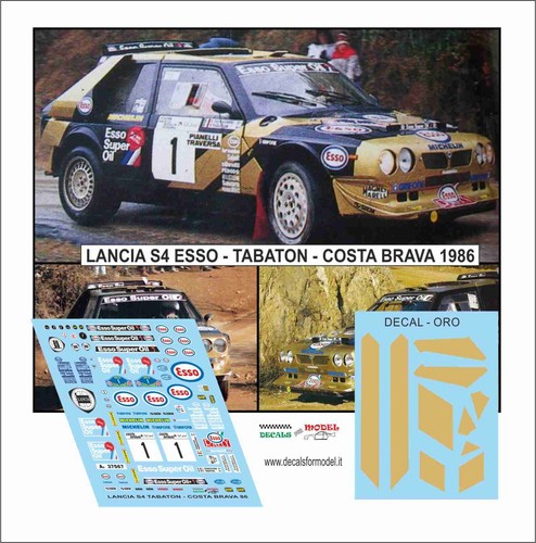 Decals lancia delta s4 - 1:43,