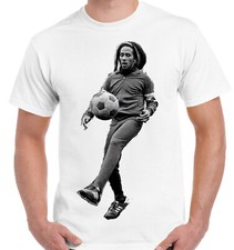 T-shirt calcio Bob Marley reggae giamaicano musica leggenda ispirata magliette bambini