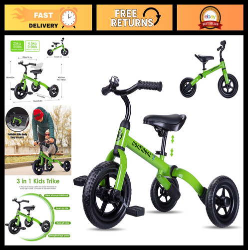 Toddler tricycle for - 3-in-1,